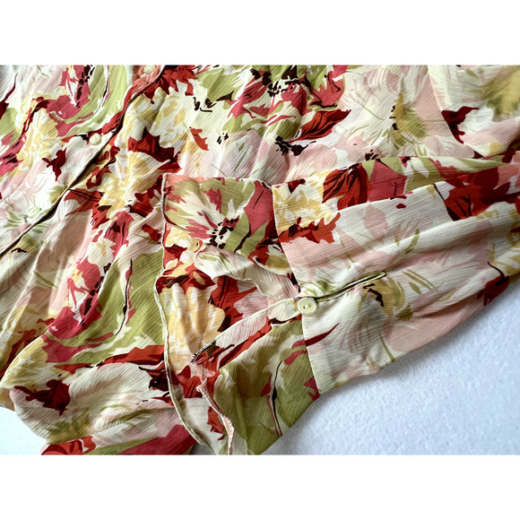 Notations Floral Blouse And Skirt Set Women’s Size XL Sheer Beach Wedding Easter - Picture 3 of 15